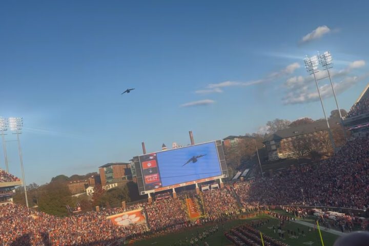 C-17 Flyover at the Clemson University Military Appreciation Day Game