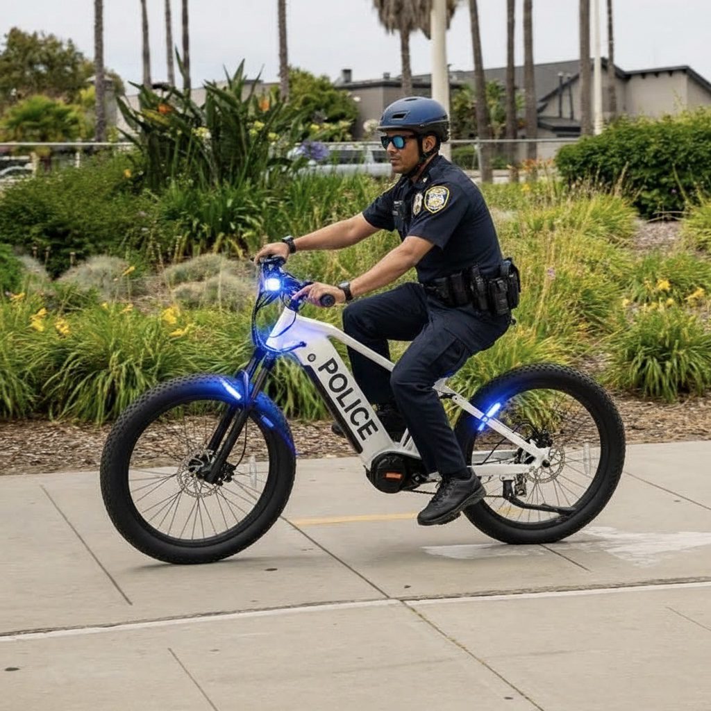 Police Officer E-Bikes for city patrol