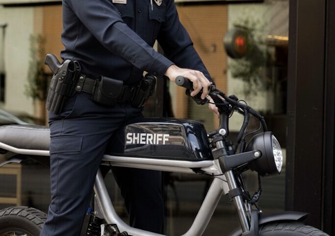 Police Officer on E-Bike during patrol