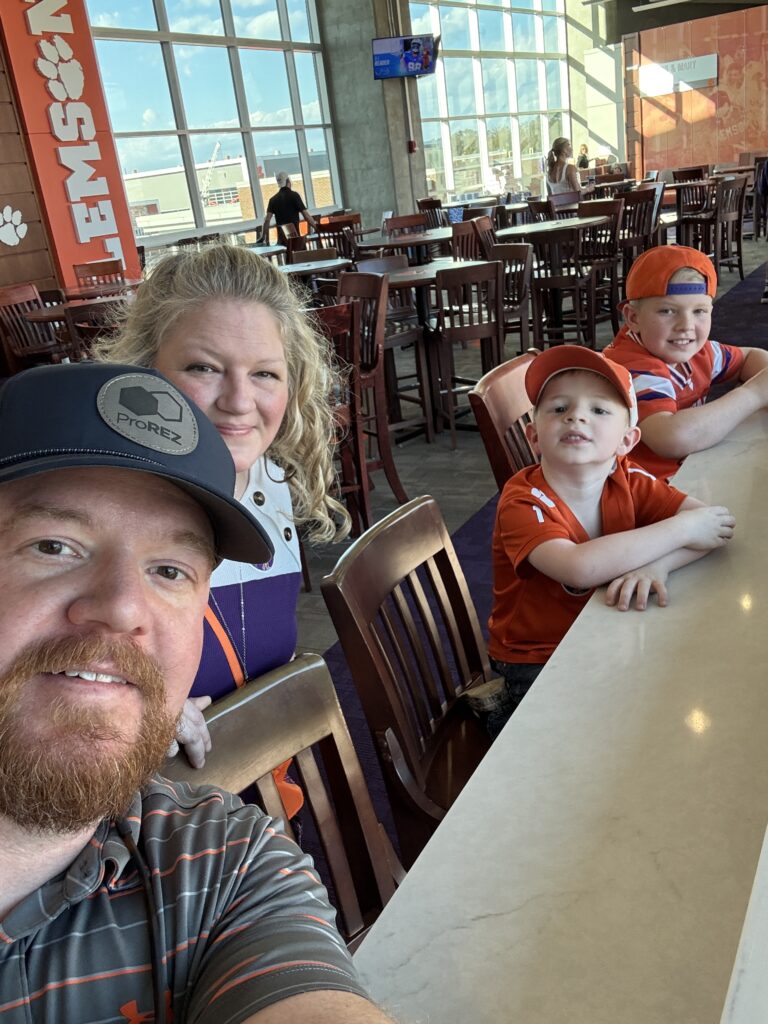 The Southern E-Bike team enjoying the day in Clemson's Death Valley.